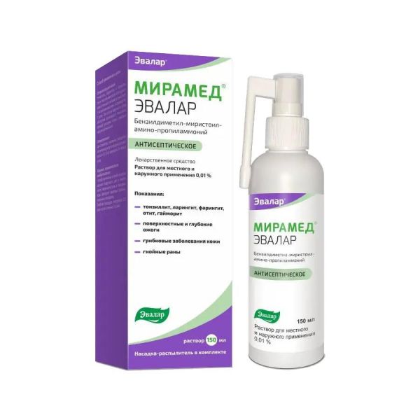 Мирамед 0,01% 150мл р-р д/пр.внутр.,местн.,наружн. №1 фл. насадка-распыл. (Эвалар зао_2)