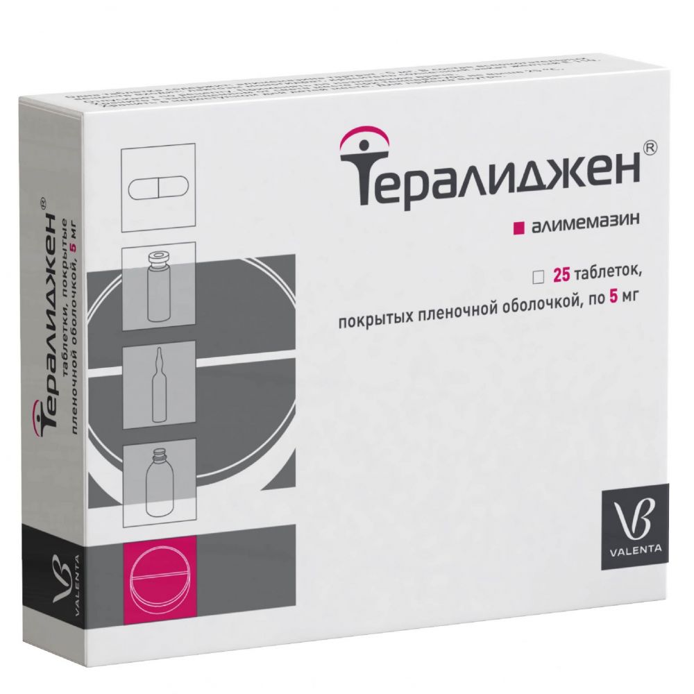 Тералиджен 5мг таб.п/об.пл. №25 (Тривес ооо) - цены в Нефтекамске, купить  Тералиджен 5мг таб.п/об.пл. №25 в аптеке Фармленд, инструкция по  применению, отзывы