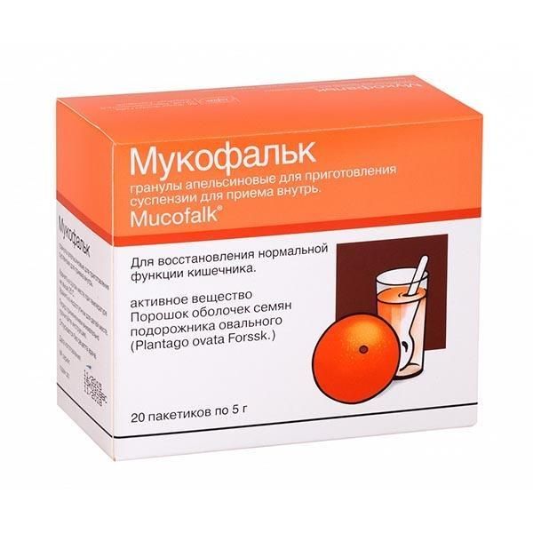 Мукофальк 5г гран.д/сусп.д/пр.внутр. №20 пак.  апельсин (Dr.falk pharma gmbh/ losan pharma gmbh)