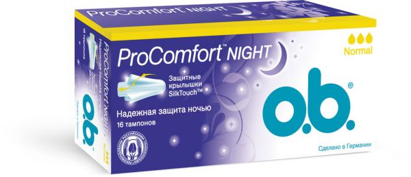 o.b. (О.б.) тампоны procomfort night №16 нормал (Johnson & johnson gmbh)