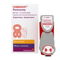 Симбикорт рапихалер 80мкг+4,5мкг 120доз аэр.д/инг.доз. №1 (АСТРА ЗЕНЕКА)