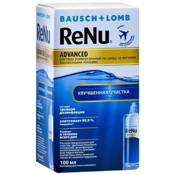 Раствор для линз реню advanced 100мл №1 фл. (Bausch & lomb incorporated)