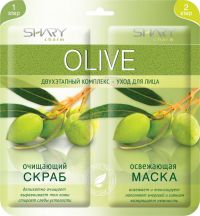 Shary (Шери) комплекс-уход для лица olive скраб+освеж.маска (ANCORS CO. LTD)