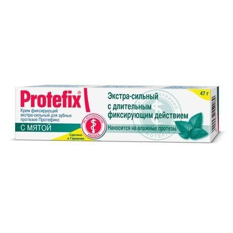 Protefix (Протефикс) крем фиксирующий для зубных протезов 40мл /47г мята (Queisser pharma gmbh & co. kg)