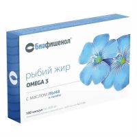 Рыбий жир капс. №100 масло льна тыквы (БИОФАРМ ООО)