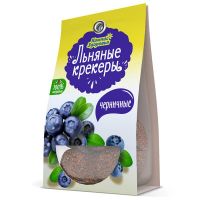 Льняной крекер 50г с черникой (КОМПАС ЗДОРОВЬЯ)