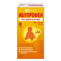 Ибупрофен 100мг/ 5мл 200г(160мл) сусп.д/пр.внутр.детск. №1 фл.  без ароматизатора (ФАРМСТАНДАРТ)