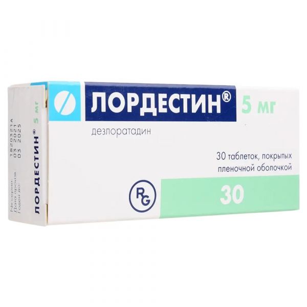 Лордестин 5мг таб.п/об.пл. №30 (Гедеон рихтер-рус ао)