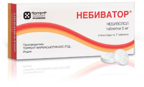 Небиватор 5мг таб. №28 (Torrent pharmaceuticals ltd)