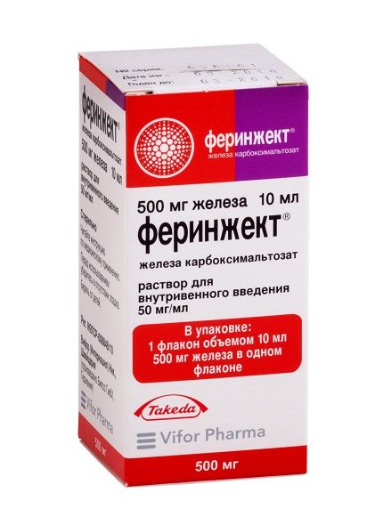 Феринжект 50мг/мл 10мл р-р д/ин.в/в. №1 фл. (Idt biologika gmbh/vifor ...