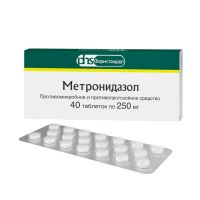 Метронидазол 250мг таб. №40 (ФАРМСТАНДАРТ)
