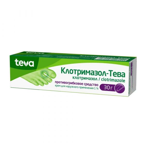 Клотримазол-тева 1% 30г крем д/пр.наружн. №1 туба (Merckle gmbh_2)