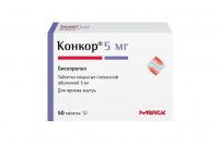 Конкор 5мг таб.п/об.пл. №50 (МЕРК)