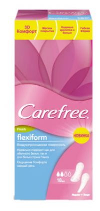 Carefree (Кэфри) прокладки флекси форм №18 (ДЖЕЙТНЛ)