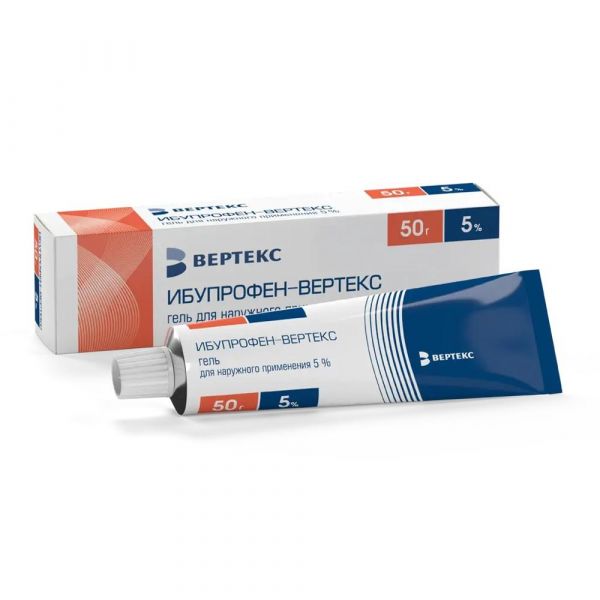 Ибупрофен 5% 50г гель д/пр.наружн. №1 туба (Вертекс ао_3)