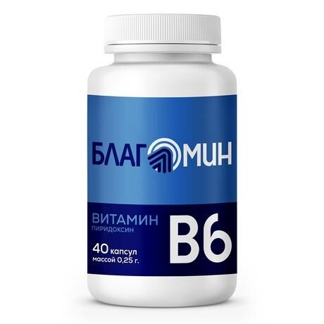 Благомин витамин в6 2мг капс. №40 (Вис ооо)