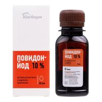 Повидон-йод 10% 30мл р-р д/пр.наружн. фл. (ЮЖФАРМ)