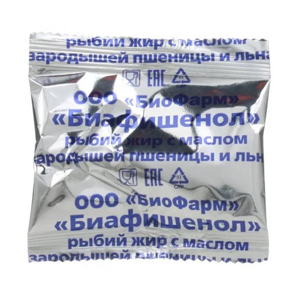 Рыбий жир капс. №50 масло льна зар.пшен. (Биофармрус ооо)