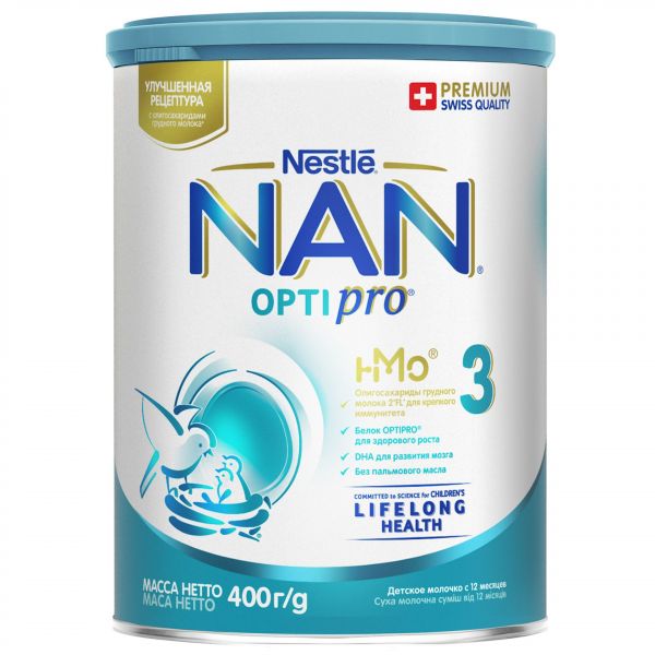 Nan (нан) молочный напиток 3 400г оптипро (Nestle swisse s.a.)
