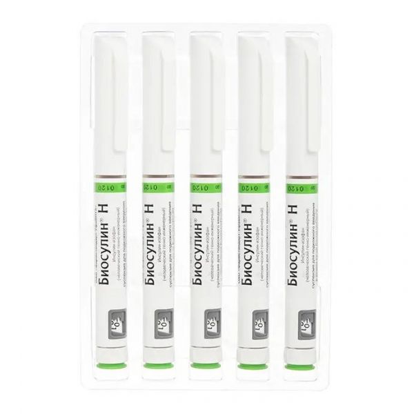 Биосулин н 100ме/мл 3мл сусп.д/ин.п/к. №5 картридж  + ручка биоматикпен2 (Фармстандарт-уфавита оао [уфа]_2)