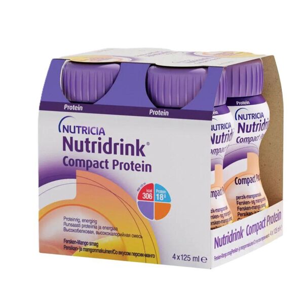 Нутридринк компакт протеин 125мл смесь д/энт.пит. №4 уп.  персик манго (Nutricia b.v.)