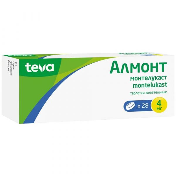 Алмонт 4мг таб.жев. №28 (Actavis ltd.)