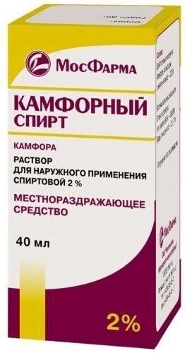 Камфорный спирт 10% 40мл №1 фл. (Московская фармацевтическая фабрика зао)
