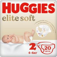 Huggies (Хаггис) подгузники elite soft №20 р.2 4-6кг (КИМБЕРЛИ-КЛАРК ООО)