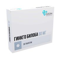 Гинкго билоба 80мг таб.п/об.пл. №30 (АТОЛЛ)