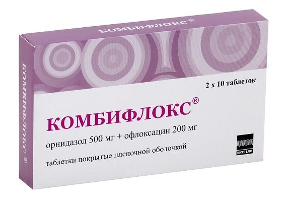 Комбифлокс 500мг+200мг таб.п/об.пл. №20 (Micro labs limited)
