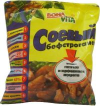 Соевое мясо 80г бефстроганов 45% белка (ВИННАЯ КАРТА)