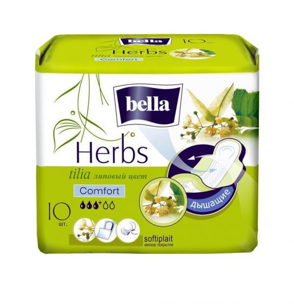 Bella (белла) прокладки herbs комфорт софт №10 липа (Белла ооо)