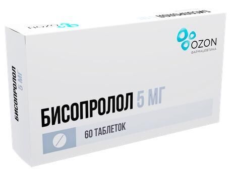 Бисопролол 5мг таб.п/об. №60 (Озон ооо)