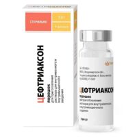 Цефтриаксон 1г пор.д/р-ра д/ин.в/в.,в/м. №1 фл.пачка карт. (ЛЕККО)