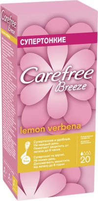 Carefree (Кэфри) прокладки breeze lemon verbena №20 ежедневн. (ДЖЕЙТНЛ)