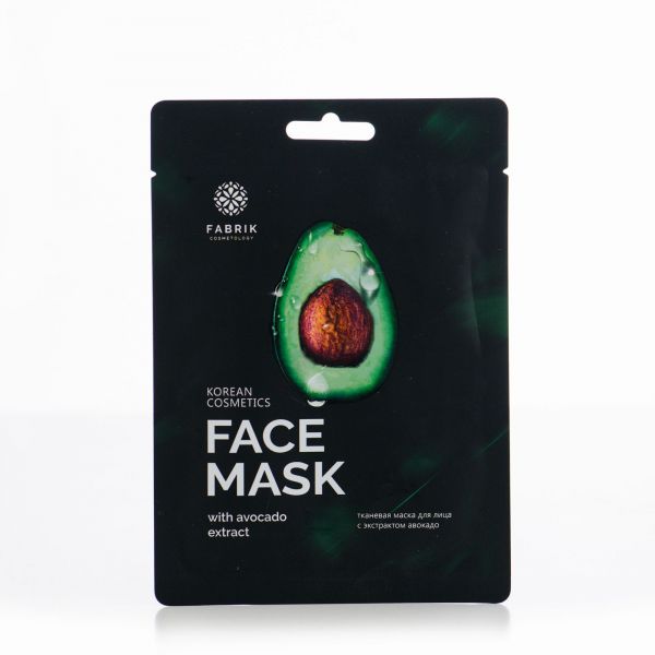 Fabrik cosmetology (фабрик косметолоджи) маска для лица тканевая 25г экстракт авокадо (Oks compani limited)