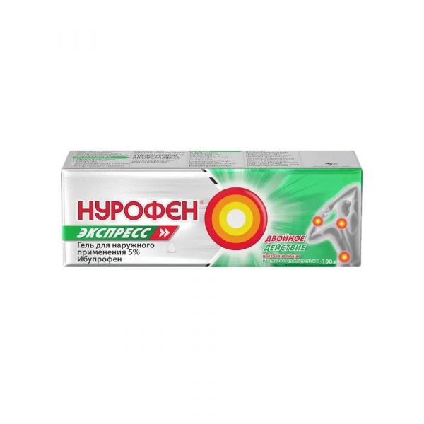 Нурофен экспресс 5% 100г гель д/пр.наружн. №1 туба (Reckitt benckiser healthcare limited)