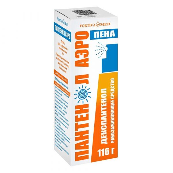 Пантенол пена-аэр.д/пр.наружн. 5% 116г бал. (Фортива мед ооо)
