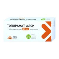 Топирамат 25мг таб.п/об.пл. №30 (АЛСИ ФАРМА)