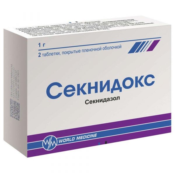 Секнидокс 1г таб.п/об.пл. №2 (World medicine ilac san. ve tic. a.s.)
