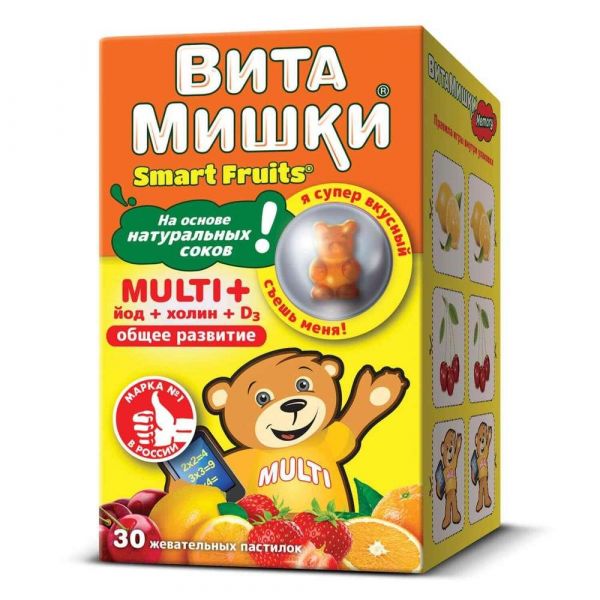 Витамишки multi+ пастилки жев. №30 (J.luehders gmbh/биовид)