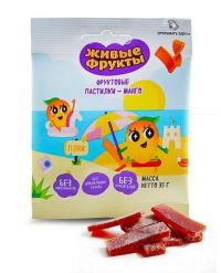 Живые фрукты пастилки 35г манго (ООО "ТОРГОВЫЙ ДОМ ПЕТРОДИЕТ")