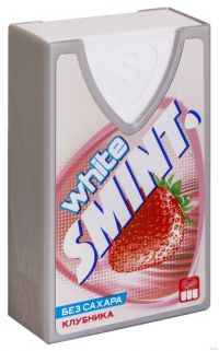 White Smint (Сминт вайт) драже осв. 5,6г без сахара клубника (ПЕРФЕТТИ ВАН МЕЛЛЕ)