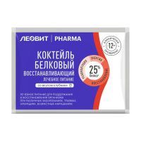 Леовит коктейль белковый 20г №1 восстанавливающий клубника (ЛЕОВИТ НУТРИО)