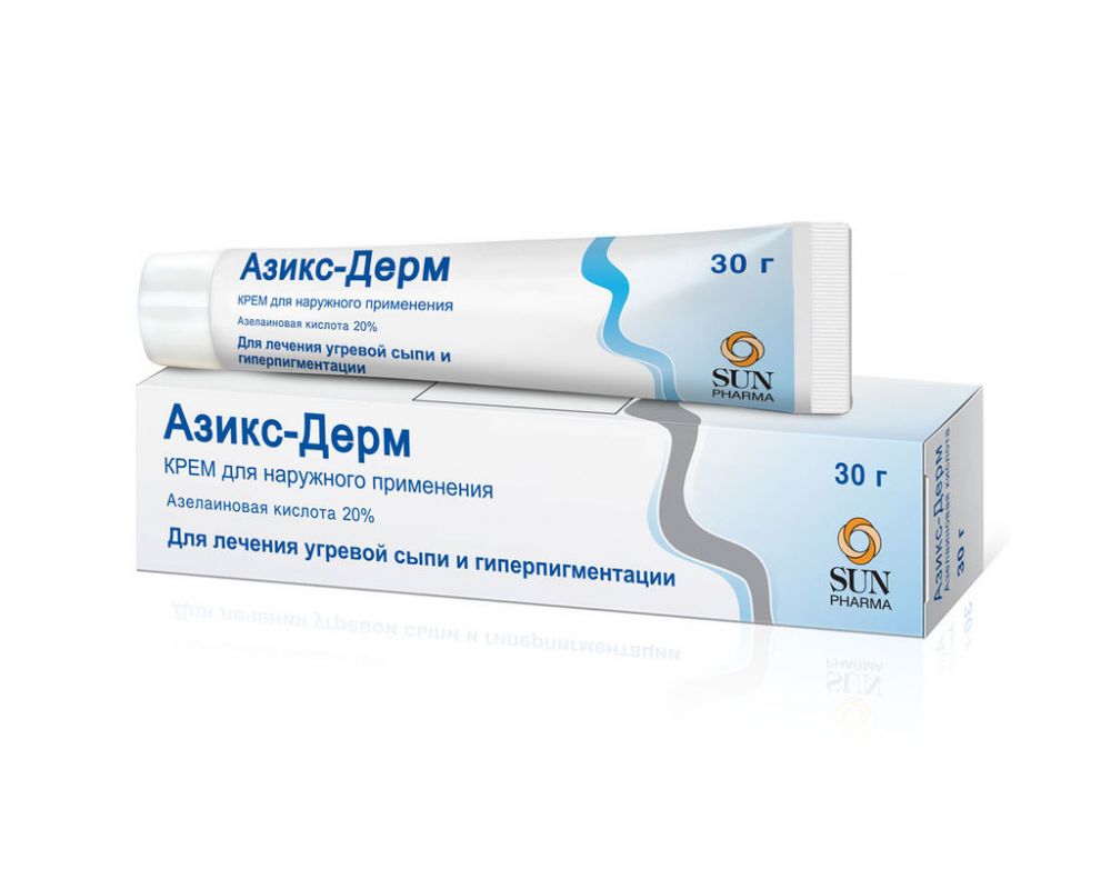 Азикс-дерм 20% 30г крем (Ranbaxy laboratorie limited) - цены в Миассе,  купить Азикс-дерм 20% 30г крем в аптеке Фармленд, инструкция по применению,  отзывы