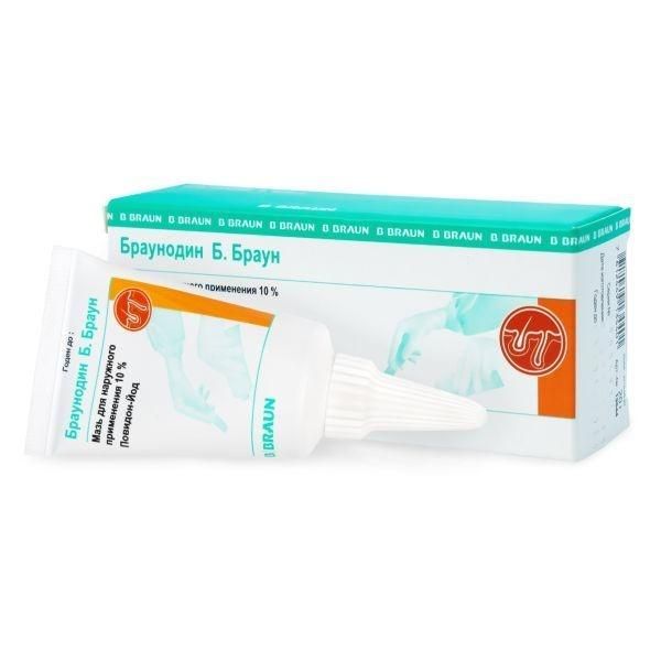 Браунодин б.браун 10% 20г мазь д/пр.наружн. фл. (B.braun medical ag)