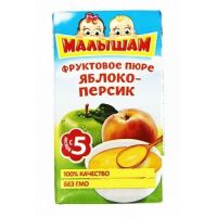 Фрутоняня малышам пюре 125г яблоко персик (ПРОГРЕСС ОАО)