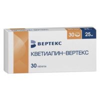 Кветиапин 25мг таб.п/об.пл. №30 (ВЕРТЕКС)