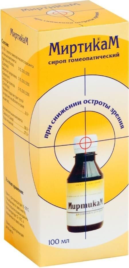 Миртикам 100мл сироп гомеоп. №1 фл. (Камелия нпп ооо)
