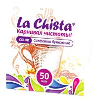 La Chista (Ла чиста) салфетки бумажные №50 шт.  кофе (БЕЛАЯ МАНУФАКТУРА ООО)